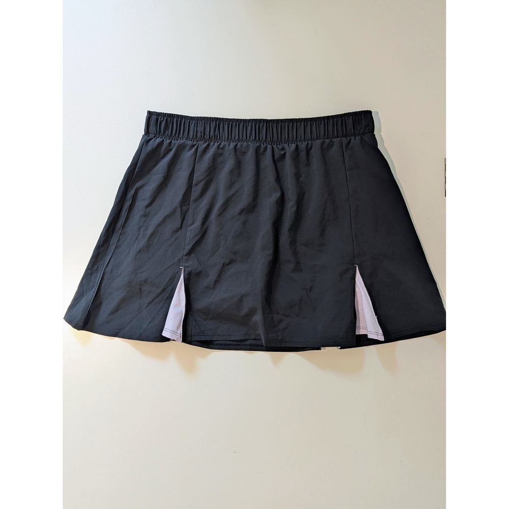 Sincerely Jules Womens Black Athletic Skort Mesh Slits Hidden Pocket Size M